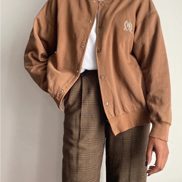 Vintage Brown Varsity Jacket - Picture 4 of 6